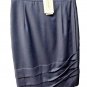 Skirt Spring Black Pure Wool Type Gabardine Folds Made IN Italy Formal Skirt