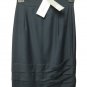 Skirt Spring Black Pure Wool Type Gabardine Folds Made IN Italy Formal Skirt