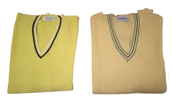 Men's Sweater Pure Wool SIZE S/M Yellow Spring V Neck Soft 2 Variants