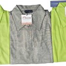 Men's Pole Summer Light short Sleeve Zipper Solid Colour lisle yarn Morgano