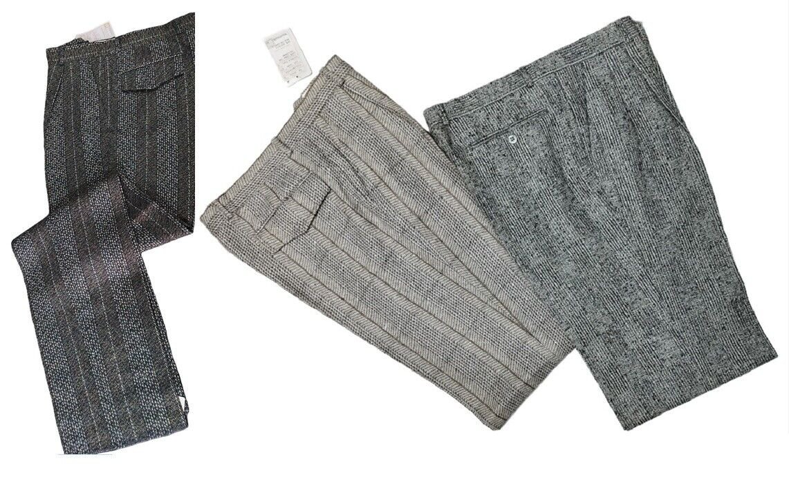 Men's Trousers Classico Heavy Fantasy Chess Puralana Tollegno Various Sizes