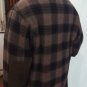 Men's Jacket Winter Fabric Wool Check Brown British Size M Padded New