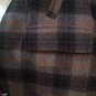 Men's Jacket Winter Fabric Wool Check Brown British Size M Padded New