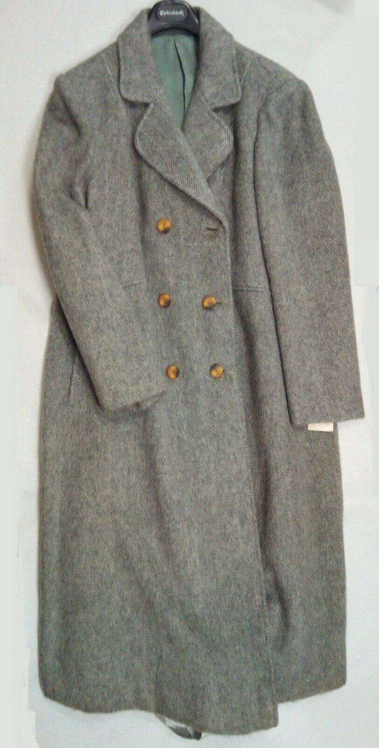 Women's Coat Mohair Alpaca Grey Outsize 49 51 Curvy Woman Wool Coat Grey