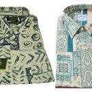 Shirt Summer Man short Sleeve Fantasy Abstract Print Size 39 New Wide