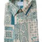 Shirt Summer Man short Sleeve Fantasy Abstract Print Size 39 New Wide