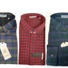 Men's Shirts Check Button-Down Size 37 38 & 41 Flannel Cotton Vintage Man Shirt