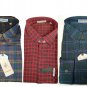 Men's Shirts Check Button-Down Size 37 38 & 41 Flannel Cotton Vintage Man Shirt