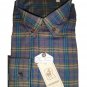 Men's Shirts Check Button-Down Size 37 38 & 41 Flannel Cotton Vintage Man Shirt