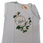 Women's Pure Cotton short Sleeve White Green Atelier Craftsman M To XL