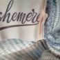 Sweater Woman Turtleneck Wool Blend Cashmere S/M Grey Striped Turtleneck Vintage