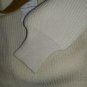 Men's Sweater Vintage Neck Boat Size L White Piece Unique Pure Wool Yachting One