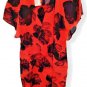 Dress Summer Pure Silk Orange Flowers Size 46 Ita Jacket Patch