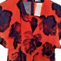 Dress Summer Pure Silk Orange Flowers Size 46 Ita Jacket Patch