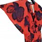 Dress Summer Pure Silk Orange Flowers Size 46 Ita Jacket Patch
