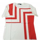 Women's Sweater Summer short Sleeve White Geometric Design Roberta Puccini New