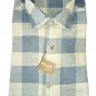Men's Shirts Righe / Quadri Long Sleeve Flannel Blue Size 37 XS Play Winter
