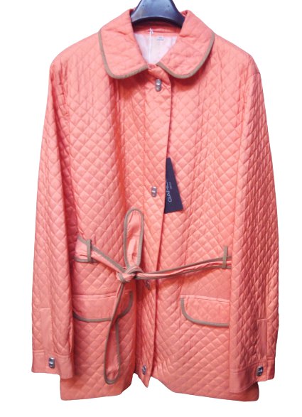 Jacket Spring Woman down Jacket Quilted Size 48it Orange Media Length New