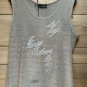 Tank Top Womens Light Grey Pearl Summer Shoulder Sleeveless Casual Fashion