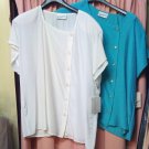 Blouse Elena Miro Woman Calibrated White Baby Blue Summer United 41 45 Viscose