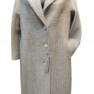 Women's Coat Wool Classico Size 52 It Plot Vertical Beige Cori Made IN Italy