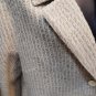Women's Coat Wool Classico Size 52 It Plot Vertical Beige Cori Made IN Italy