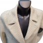 Women's Coat Wool Classico Size 52 It Plot Vertical Beige Cori Made IN Italy