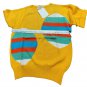 Women's Sweater Short Spring Cotton Blend Geometric Ages 70 short Sleeve Yellow