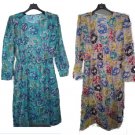New Dress Woman Fantasy Pure Silk Made IN Italy Various Sizes Colours Cori