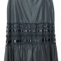 Skirts Autumn Winter Satin & Velvet Elegant Made IN Italy Black Formal Skirt