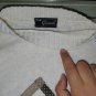Sweater Wide Man Spring Cotton Blend Neck Boat Inserts Leather Triangle