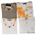 Jersey Summer Woman Viscose short Sleeve White Roberta Puccini Size 46 - 50