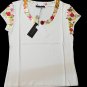 Jersey Summer Woman Viscose short Sleeve White Roberta Puccini Size 46 - 50