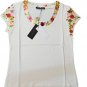 Jersey Summer Woman Viscose short Sleeve White Roberta Puccini Size 46 - 50