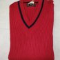 Pullover Man Wool Red Classic Size IV (M) Sweater Vintage Slim V Neck Italy