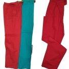 Women's Trousers Summer Pure Cotton Vita Medium High Green Red Made Italy 42-46