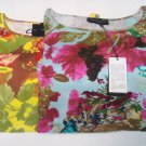 T-Shirt Woman Flowers Summer Sleeve Elbow Viscose Roberta Puccini 46 - 50