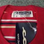 Men's short Sleeve lisle yarn Red Striped Cagi S/L Summer G. Neck