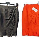 Skirt Summer Pure Linen 42 44 It Folds Sport Primopiano Black Or Orange