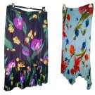 Skirt Summer Floral Light Size 44 Ita Acetate Pieces Unique Long Made IN Italy