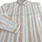 Shirt Striped Bottom White Long Sleeve Pocket Fit Comfortable Made IN Italy