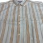 Shirt Striped Bottom White Long Sleeve Pocket Fit Comfortable Made IN Italy