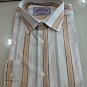 Shirt Striped Bottom White Long Sleeve Pocket Fit Comfortable Made IN Italy