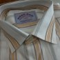 Shirt Striped Bottom White Long Sleeve Pocket Fit Comfortable Made IN Italy