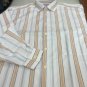 Shirt Striped Bottom White Long Sleeve Pocket Fit Comfortable Made IN Italy