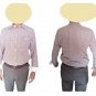 Men's Shirts Check Brown Two Pockets Sport Size 40 42 Cotton Blend M Long