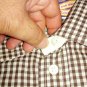 Men's Shirts Check Brown Two Pockets Sport Size 40 42 Cotton Blend M Long