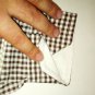 Men's Shirts Check Brown Two Pockets Sport Size 40 42 Cotton Blend M Long