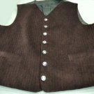 Vest Waistcoat Man Velvet Size 52 Elegant Brown Winter Smooth Velvet Vest