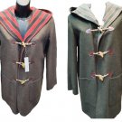 Jacket Montgomery Woman Classic Solid Colour Toggles Gft Made IN Italy New